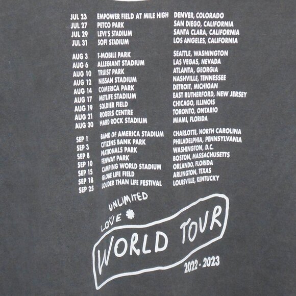 Red Hot Chilli Peppers tshirt floral unlimitrd love tour 2x - Picture 5 of 6